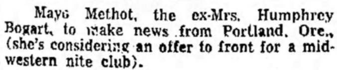 Mayo Methot, Humphrey Bogart